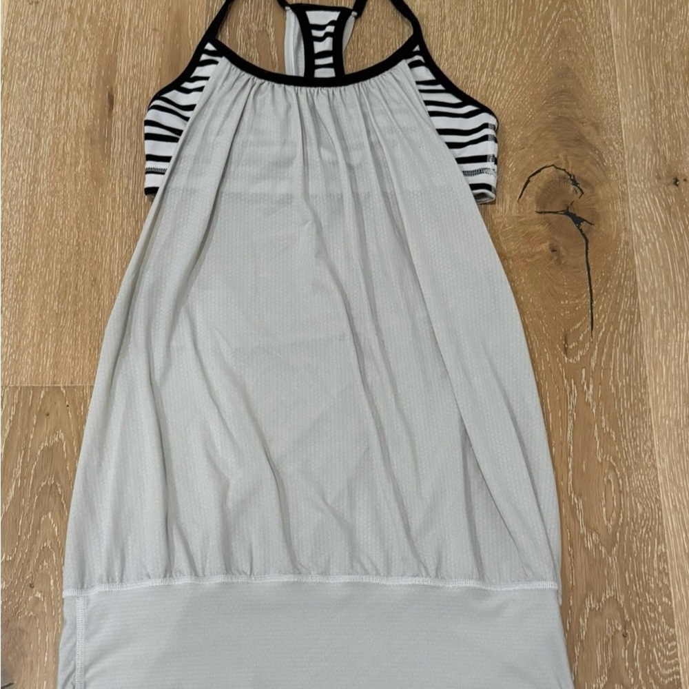 Lululemon No Limits White Tank Top With Built In Bra